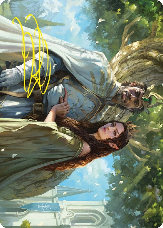 Aragorn and Arwen, Wed Art Card (Gold-Stamped Signature) (33)