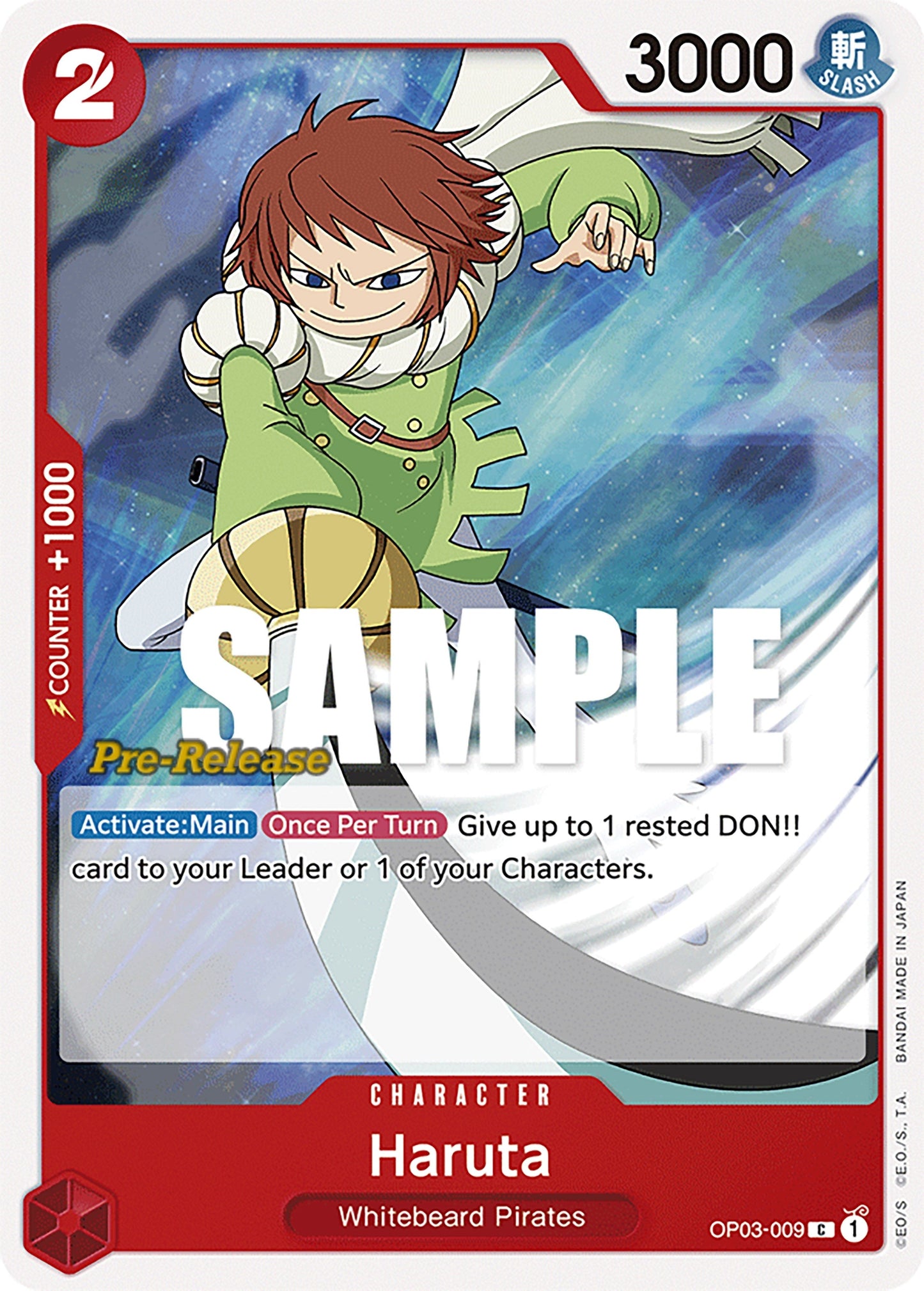 Image for Haruta (OP03-009) - One Piece Card Game