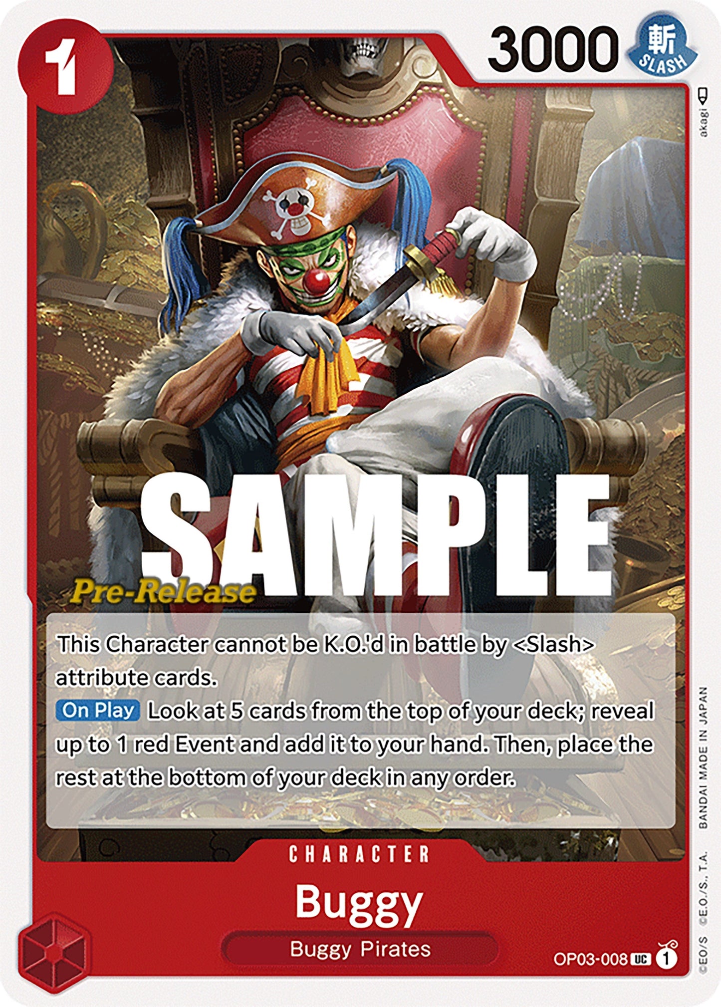 Image for Buggy (008) (OP03-008) - One Piece Card Game