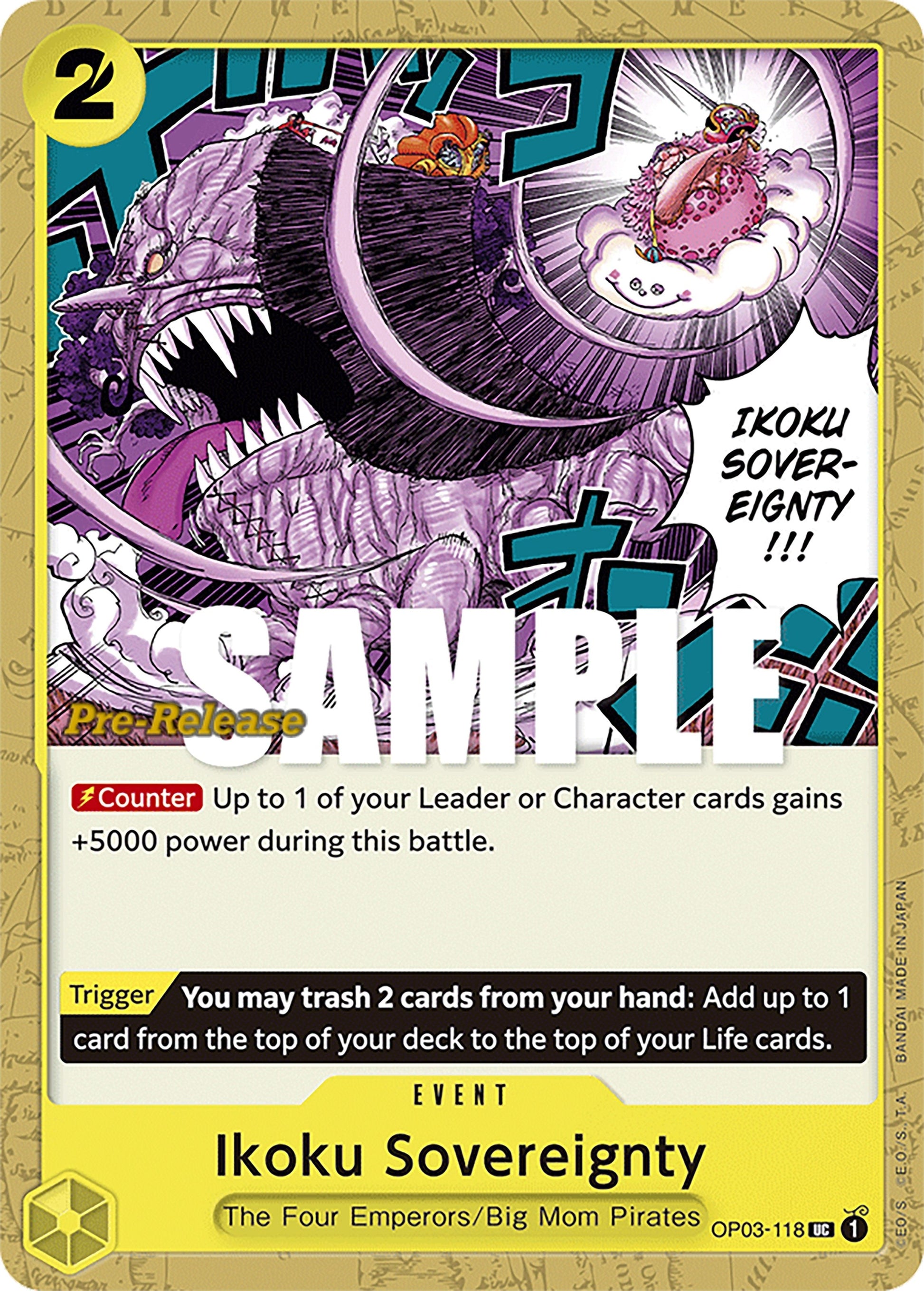 Image for Ikoku Sovereignty (OP03-118) - One Piece Card Game