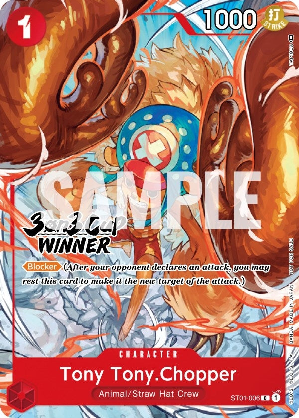 Image for Tony Tony.Chopper (3-on-3 Cup) [Winner] (ST01-006) - One Piece Card Game