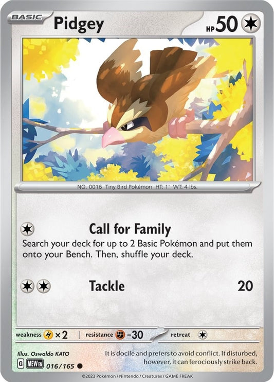 Image for Pidgey (016/165) - Pokemon