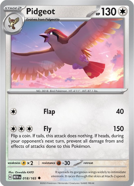 Image for Pidgeot (018/165) - Pokemon