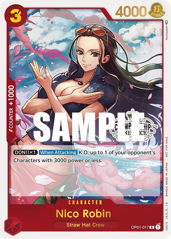 Image for Nico Robin (Store Championship Participation Pack) (OP01-017) - One Piece Card Game