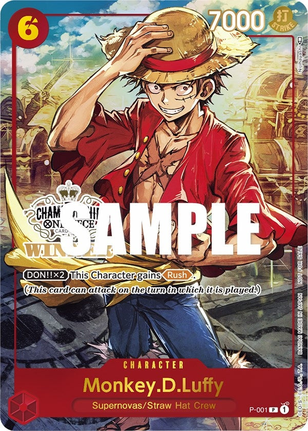 Image for Monkey.D.Luffy (Store Championship Trophy Card) (P-001) - One Piece Card Game