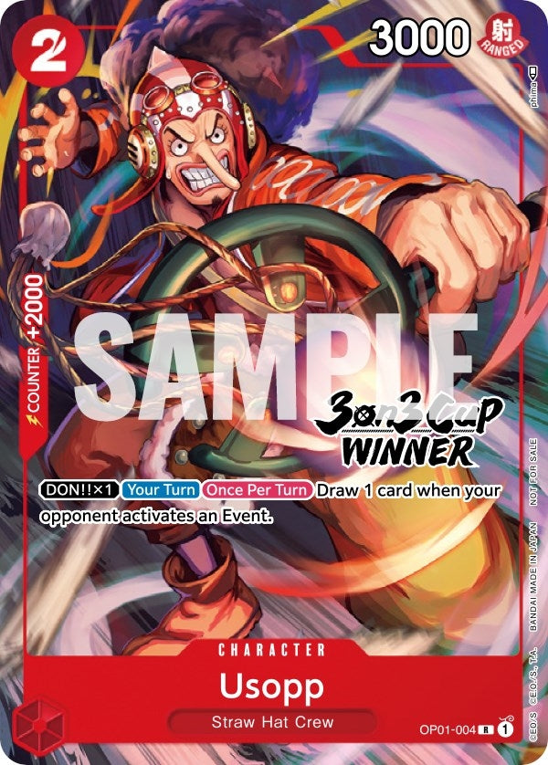 Image for Usopp (3-on-3 Cup) [Winner] (OP01-004) - One Piece Card Game