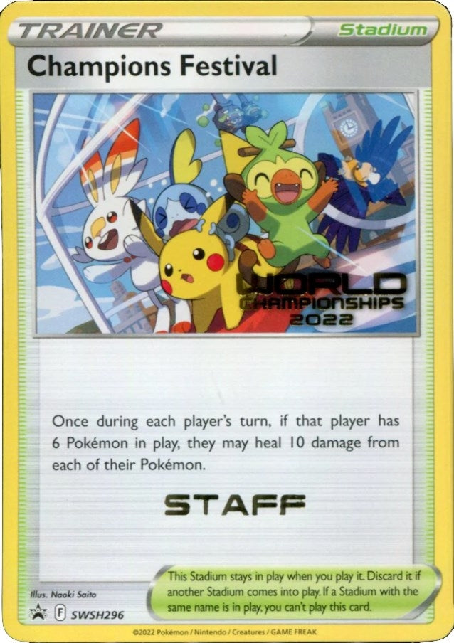 Image for Champions Festival - SWSH296 (World Championships 2022) [Staff] (SWSH296) - Pokemon