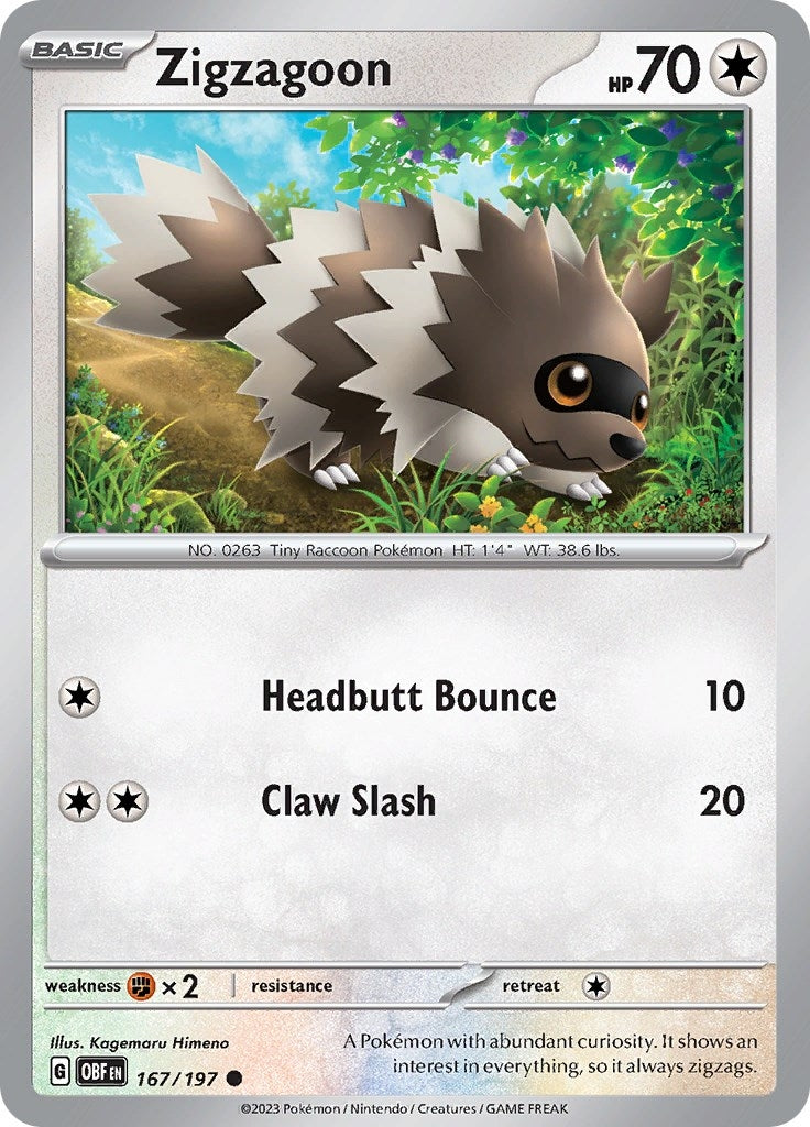 Image for Zigzagoon (167/197) - Pokemon