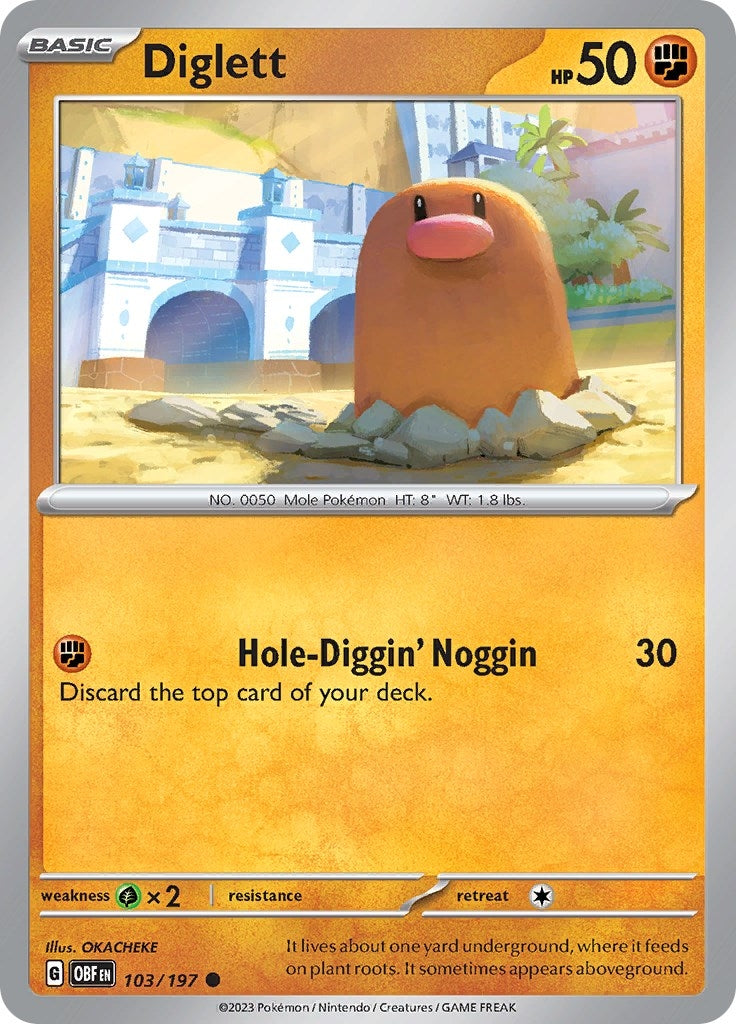 Image for Diglett (103/197) - Pokemon