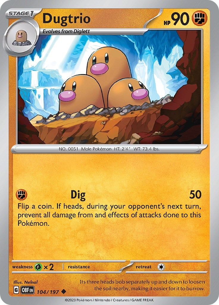 Image for Dugtrio (104/197) - Pokemon