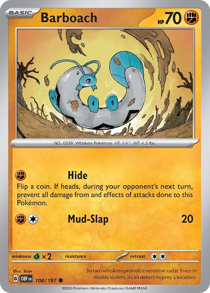 Image for Barboach (108/197) - Pokemon