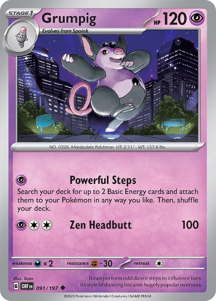 Image for Grumpig (091/197) - Pokemon