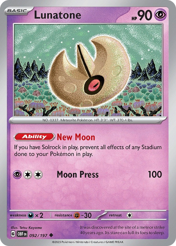 Image for Lunatone (092/197) - Pokemon