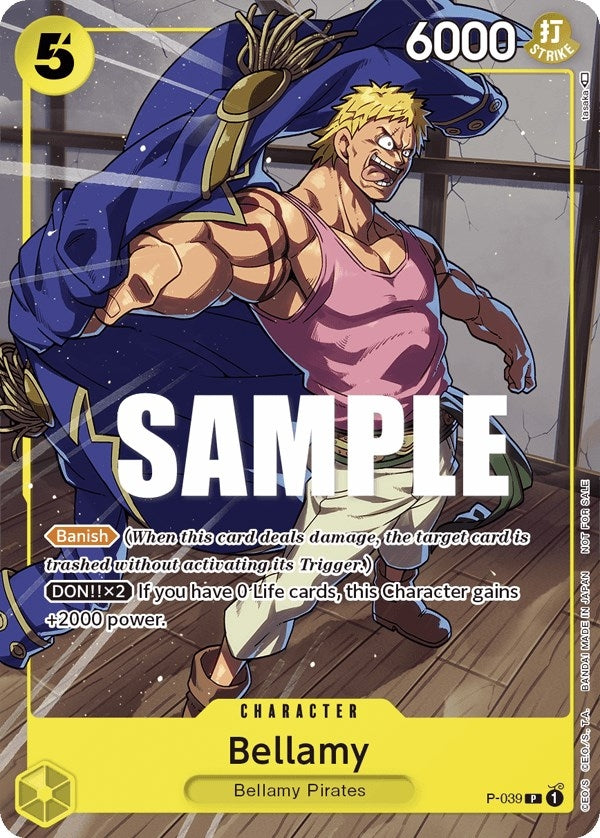 Image for Bellamy (Pirates Party Vol. 4) (P-039) - One Piece Card Game