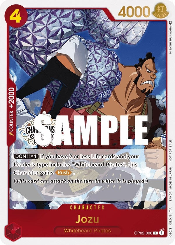 Image for Jozu (Store Championship Participation Pack Vol. 2) (OP02-008) - One Piece Card Game