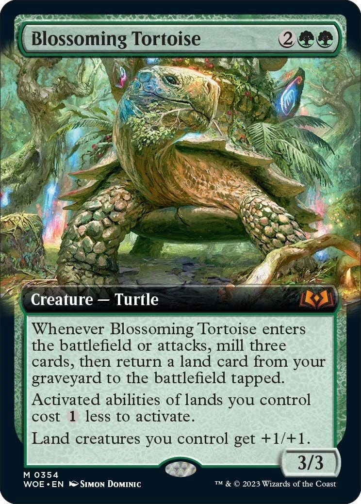 Image for Blossoming Tortoise (Extended Art) (354) - Magic: The Gathering