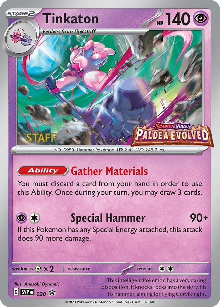 Image for Tinkaton - 020 (Prerelease) [Staff] (020) - Pokemon