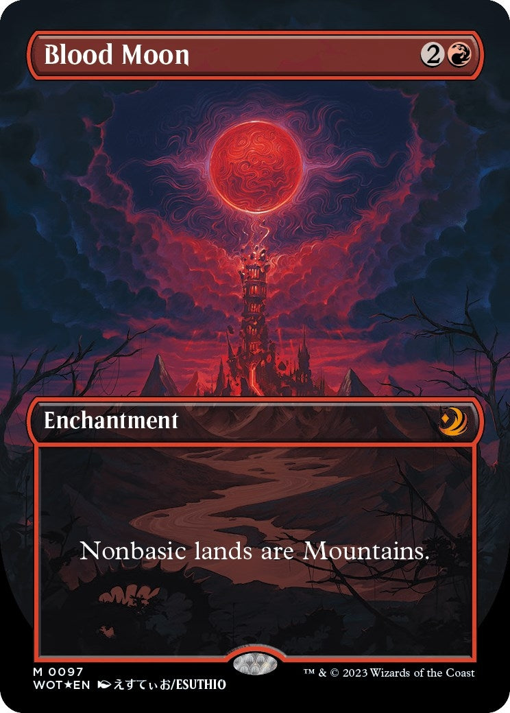 Image for Blood Moon (Anime Borderless) (Confetti Foil) (97) - Magic: The Gathering