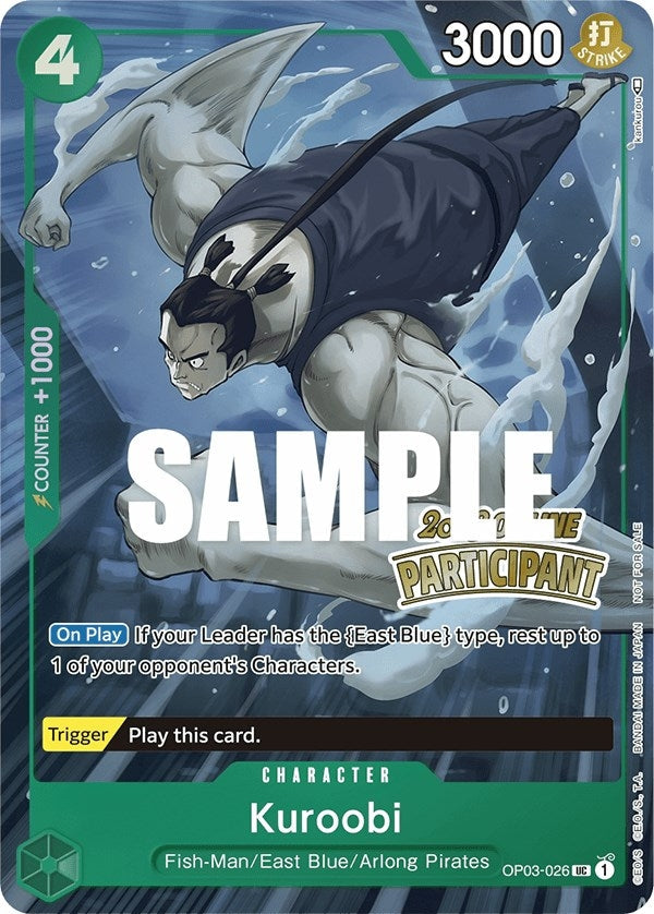 Image for Kuroobi (Online Regional 2023) [Participant] (OP03-026) - One Piece Card Game