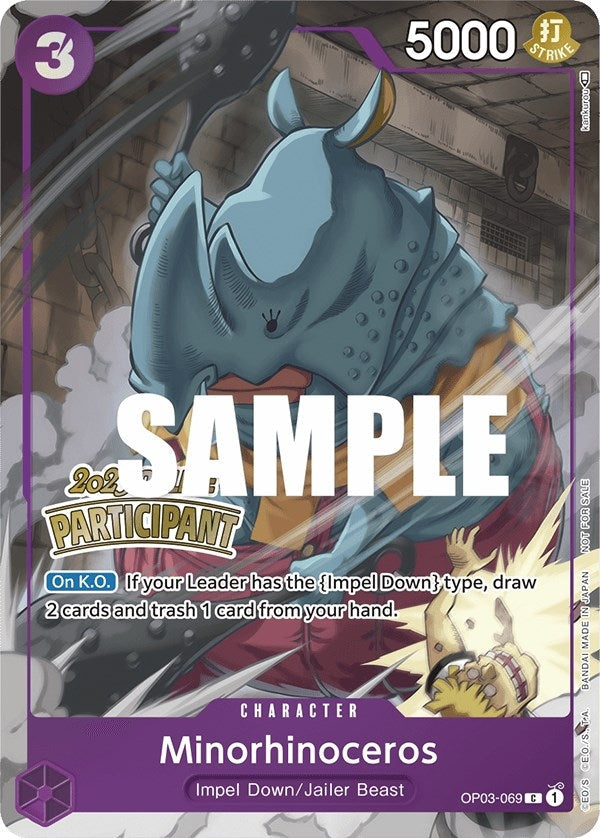 Image for Minorhinoceros (Online Regional 2023) [Participant] (OP03-069) - One Piece Card Game
