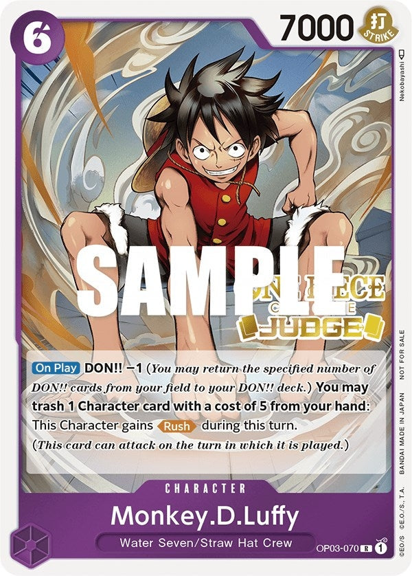 Image for Monkey.D.Luffy (Judge Pack Vol. 2) (OP03-070) - One Piece Card Game