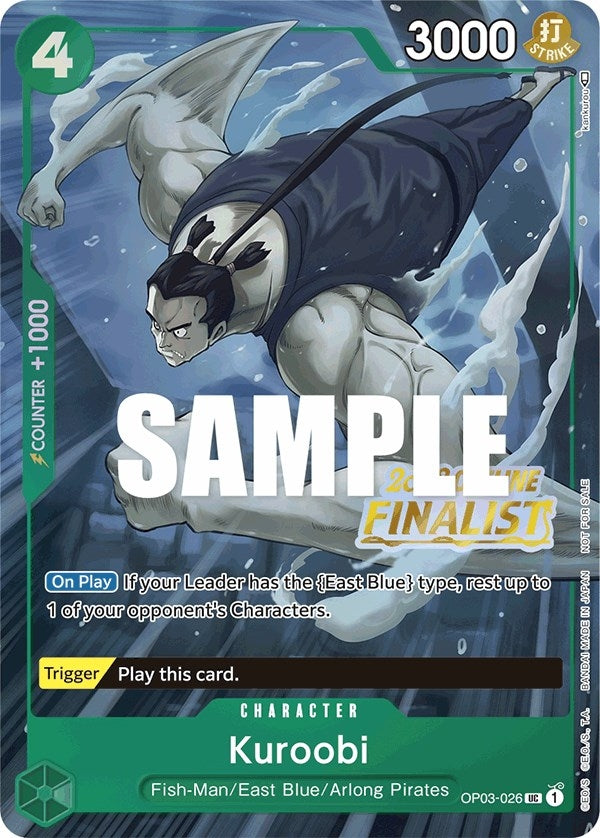 Image for Kuroobi (Offline Regional 2023) [Finalist] (OP03-026) - One Piece Card Game