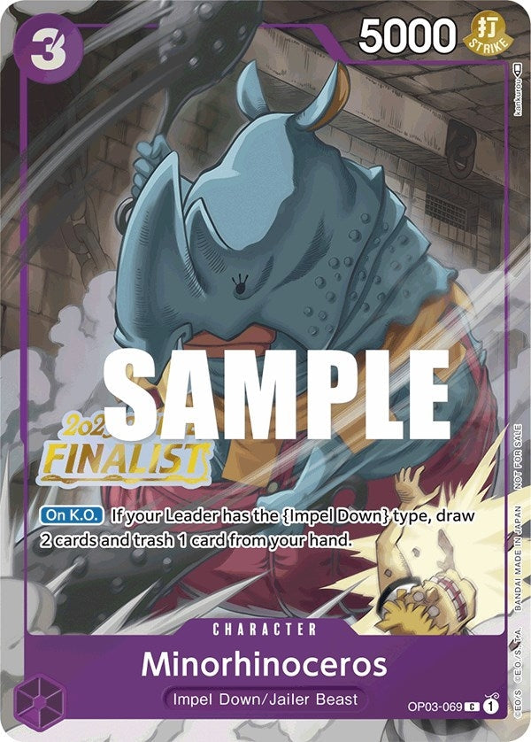 Image for Minorhinoceros (Offline Regional 2023) [Finalist] (OP03-069) - One Piece Card Game