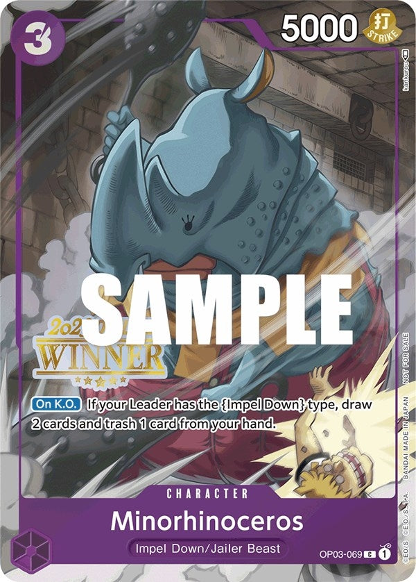 Image for Minorhinoceros (Offline Regional 2023) [Winner] (OP03-069) - One Piece Card Game
