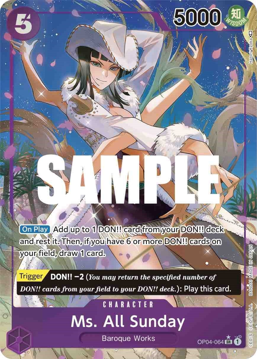 Image for Ms. All Sunday (Alternate Art) (OP04-064) - One Piece Card Game