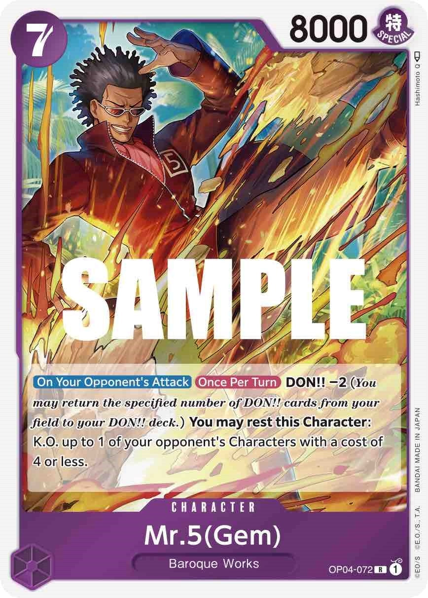 Image for Mr.5 (Gem) (OP04-072) - One Piece Card Game