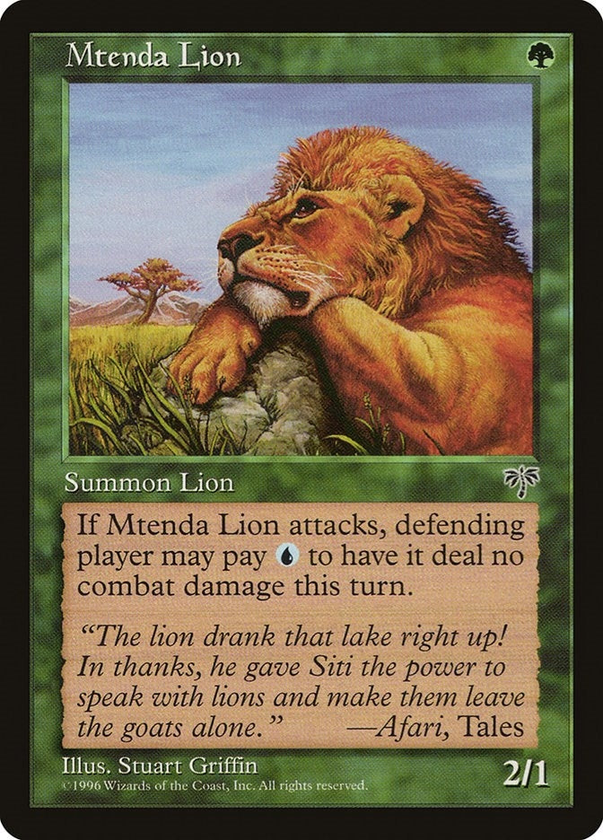 Image for Mtenda Lion - Magic: The Gathering