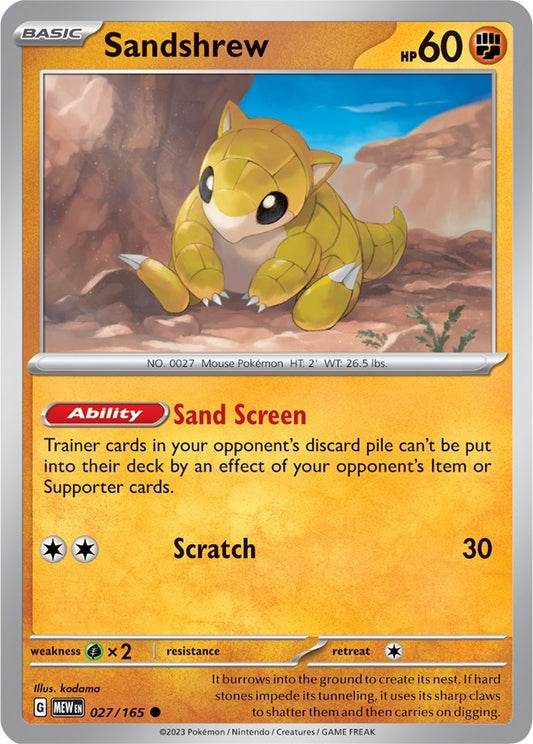 Image for Sandshrew (027/165) - Pokemon