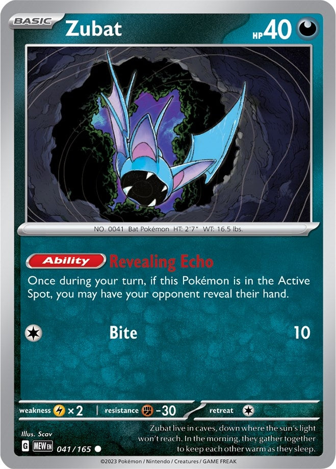 Image for Zubat (041/165) - Pokemon