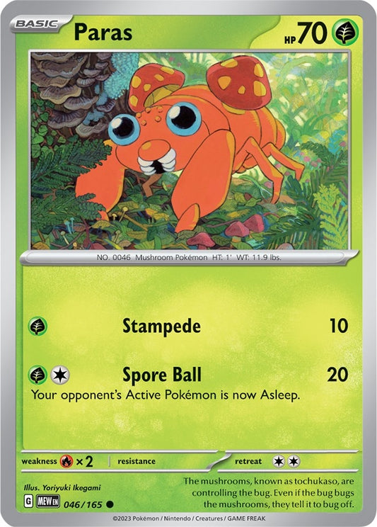Image for Paras (046/165) - Pokemon
