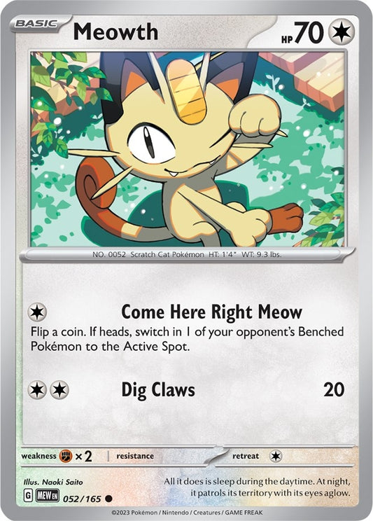 Image for Meowth (052/165) - Pokemon