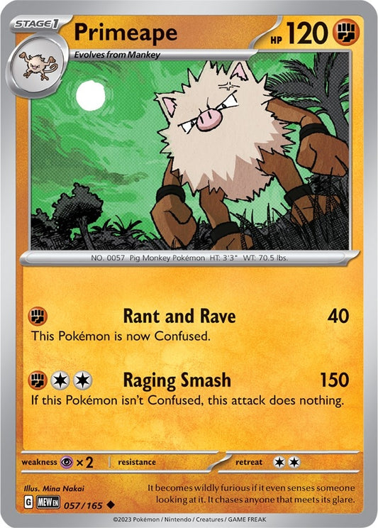 Image for Primeape (057/165) - Pokemon