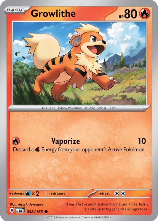 Image for Growlithe (058/165) - Pokemon