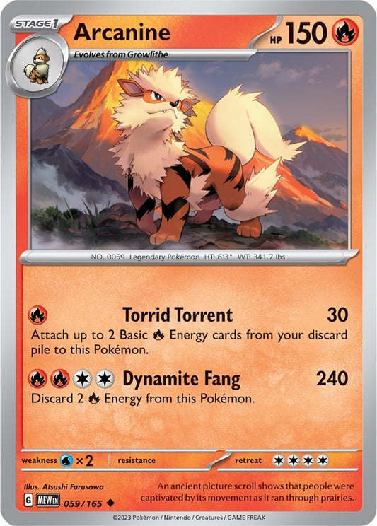 Image for Arcanine (059/165) - Pokemon
