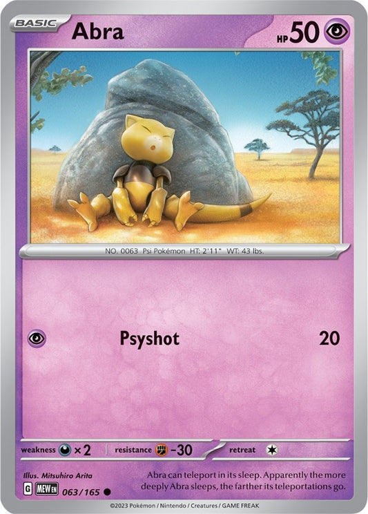 Image for Abra (063/165) - Pokemon