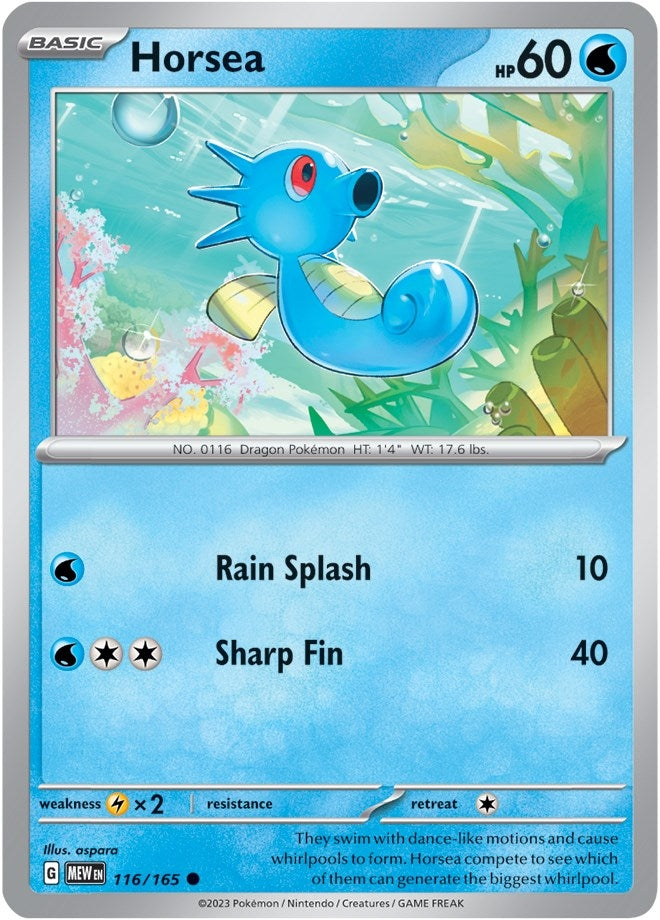 Image for Horsea (116/165) - Pokemon