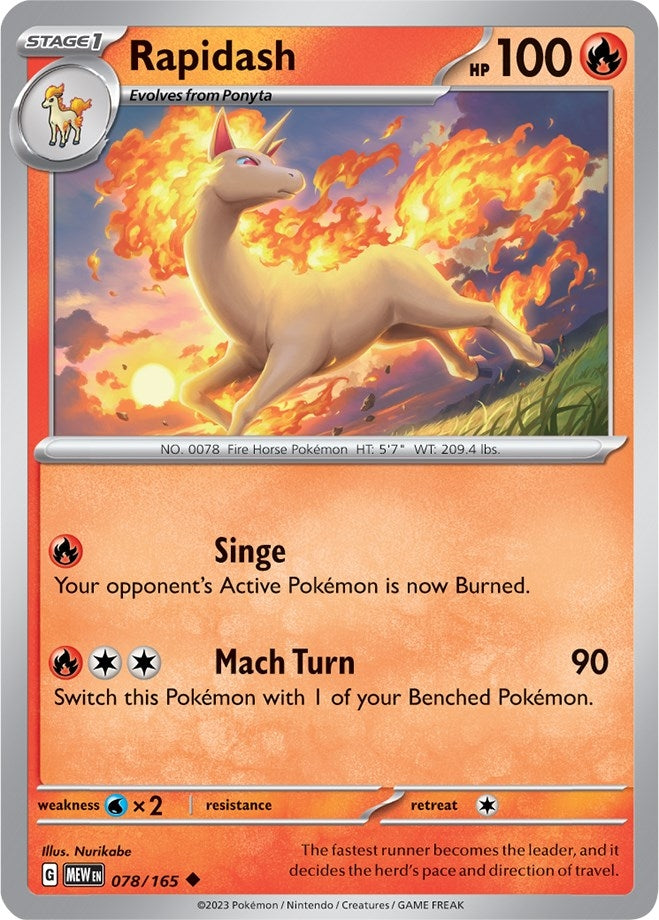 Image for Rapidash (078/165) - Pokemon