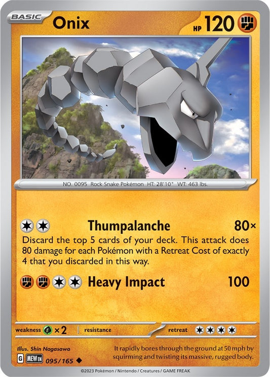 Image for Onix (095/165) - Pokemon