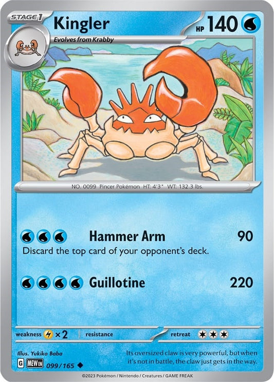 Image for Kingler (099/165) - Pokemon