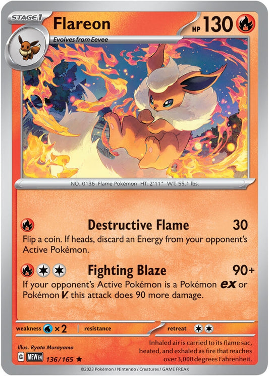 Image for Flareon (136/165) - Pokemon