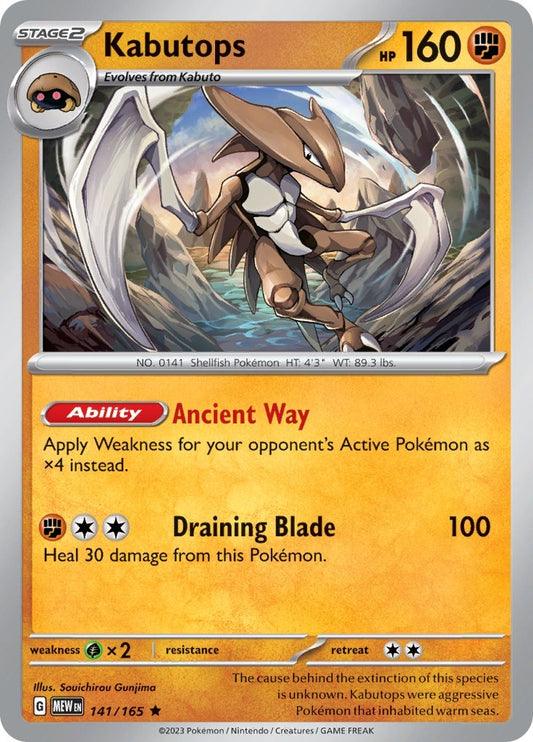 Image for Kabutops (141/165) - Pokemon