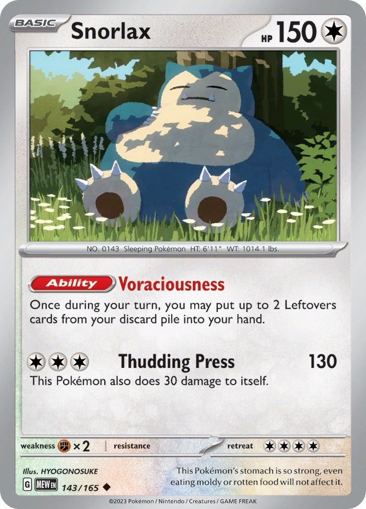 Image for Snorlax (143/165) - Pokemon