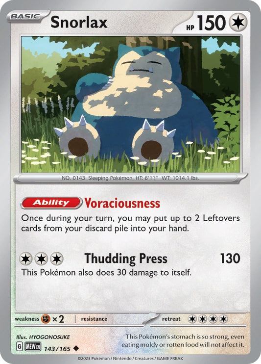 Image for Snorlax (143/165) - Pokemon
