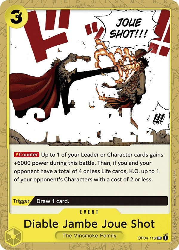 Image for Diable Jambe Joue Shot (OP04-116) - One Piece Card Game