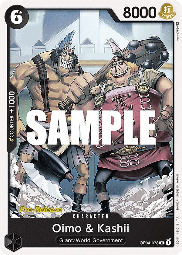 Image for Oimo & Kashii (OP04-078) - One Piece Card Game