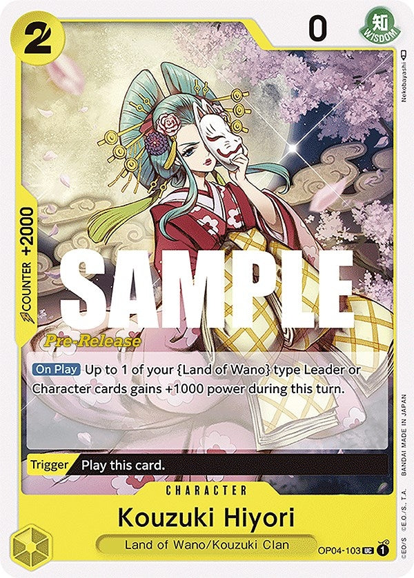 Image for Kouzuki Hiyori (OP04-103) - One Piece Card Game